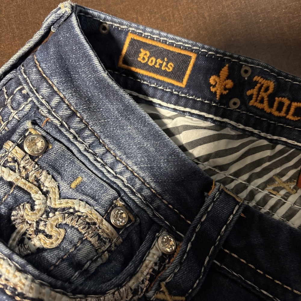 Womens Rock Revival jeans size 29 Boris Boot Diamond sequins MSRP $179 - Picture 11 of 13